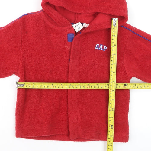 Baby GAP Red Fleece Hooded Basic Jacket 18-24 Months Unisex Winter Coat