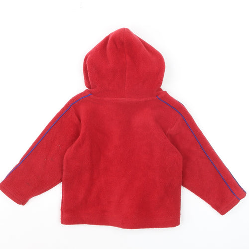 Baby GAP Red Fleece Hooded Basic Jacket 18-24 Months Unisex Winter Coat