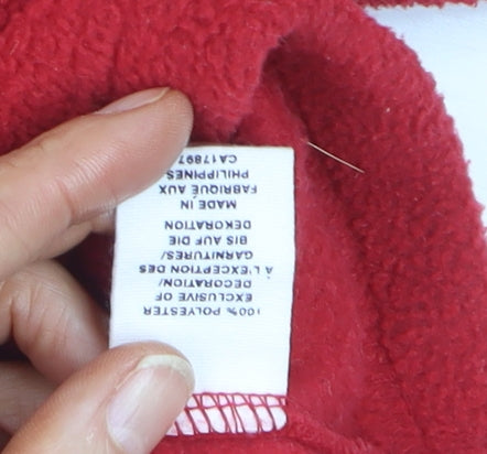 Baby GAP Red Fleece Hooded Basic Jacket 18-24 Months Unisex Winter Coat