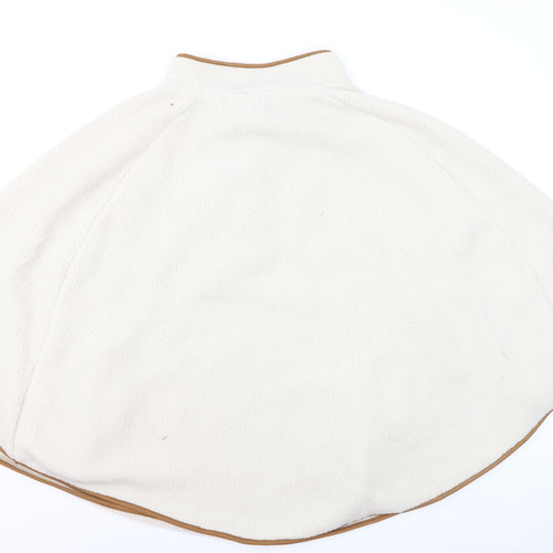 La Redoute Women’s Ivory Fleece Cape M Lined Button Detail
