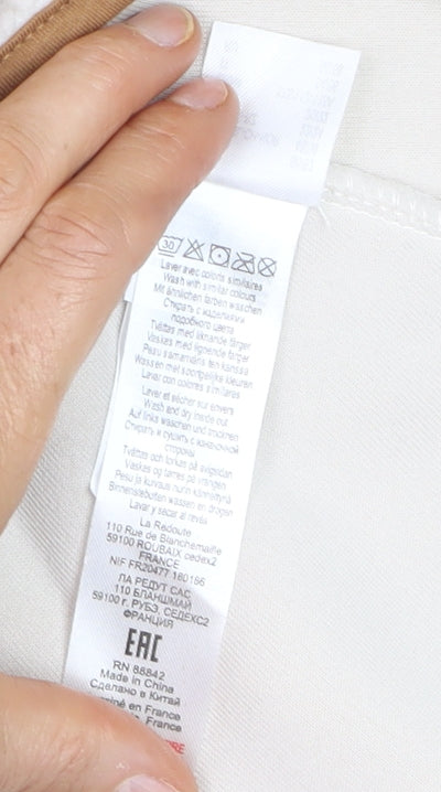 La Redoute Women’s Ivory Fleece Cape M Lined Button Detail