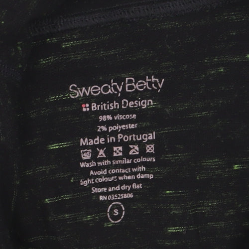Sweaty Betty Women's Black Long Sleeve Cowl Neck Top Size S