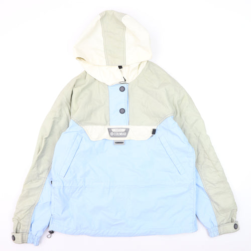 Colmar Mens Blue Green Hooded Anorak Jacket Size 38 Regular
