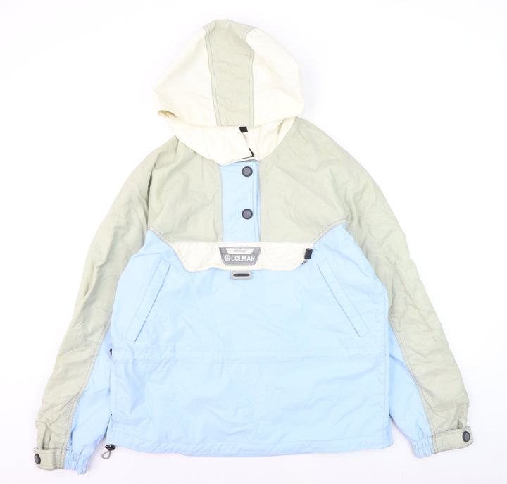 Colmar Mens Blue Green Hooded Anorak Jacket Size 38 Regular