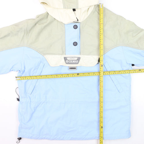 Colmar Mens Blue Green Hooded Anorak Jacket Size 38 Regular