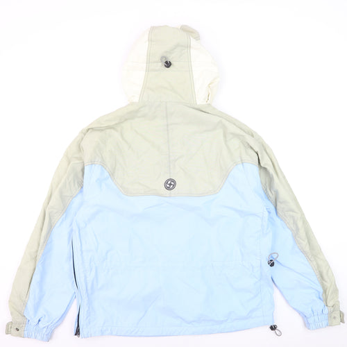 Colmar Mens Blue Green Hooded Anorak Jacket Size 38 Regular