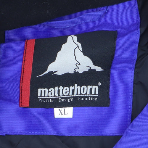 Matterhorn Men's Blue XL Waterproof Hooded Parka Jacket
