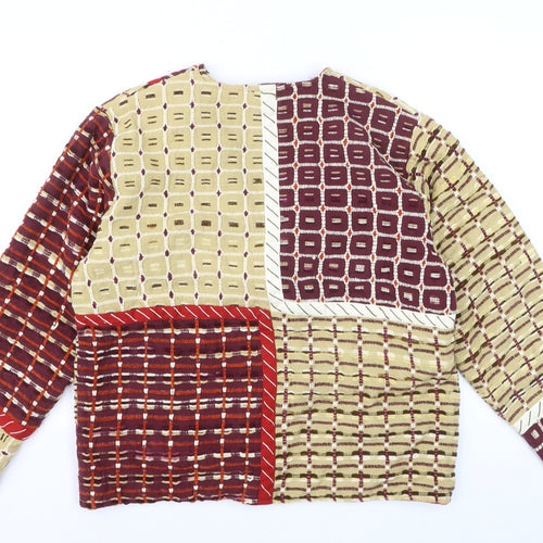 YakMagik Women's Multicoloured Patchwork Blazer Jacket M