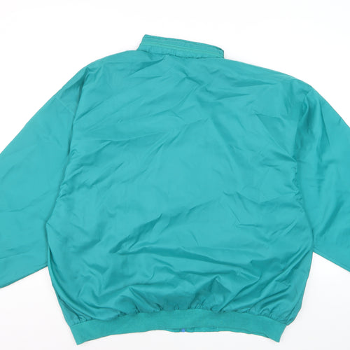 Costa Crociere Mens Green L Nylon Windbreaker Jacket Retro 90s Style