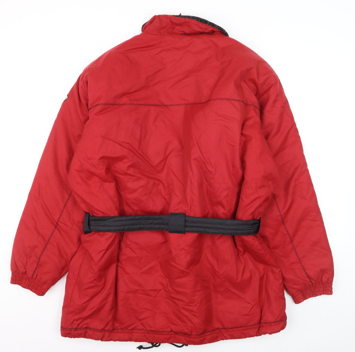 TCM Alpine Sports Red Belted Ski Jacket Women UK 10-12 Winter Puffer