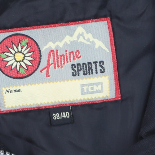 TCM Alpine Sports Red Belted Ski Jacket Women UK 10-12 Winter Puffer
