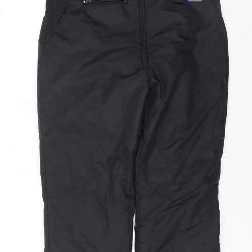 Ski Gear Men's Black L Waterproof Insulated Snow Pants