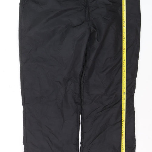 Ski Gear Men's Black L Waterproof Insulated Snow Pants