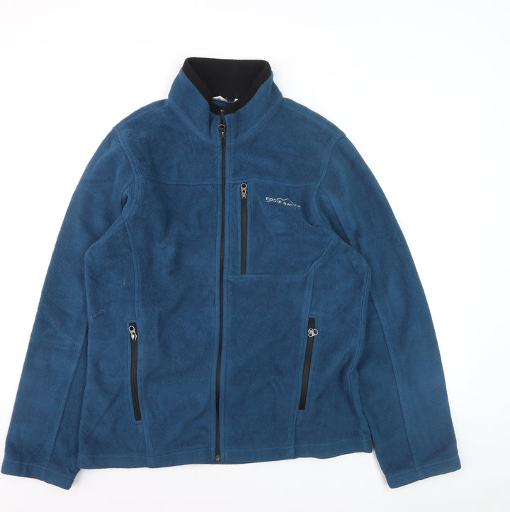 Eddie Bauer Men's Blue Full Zip Fleece Sweatshirt Size M