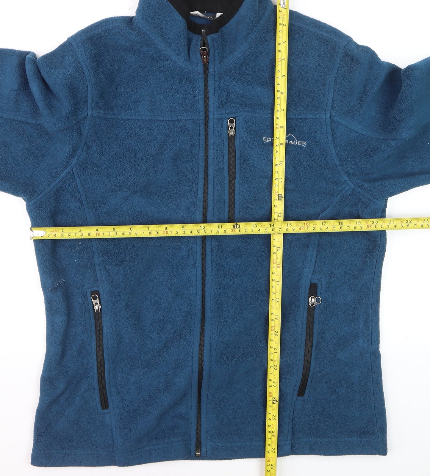Eddie Bauer Men's Blue Full Zip Fleece Sweatshirt Size M