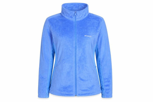 Front view of Columbia Women Blue Fleece Full Zip Hoodie XL Thermal Omni-Heat