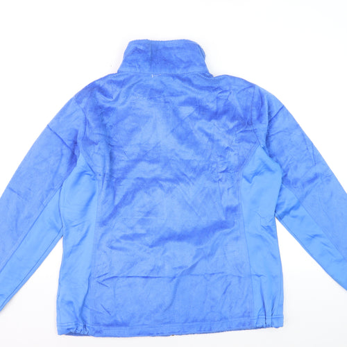 Columbia Women Blue Fleece Full Zip Hoodie XL Thermal Omni-Heat