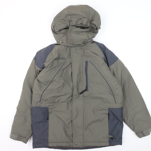 Columbia Men's Green XL Waterproof Hooded Padded Parka Jacket