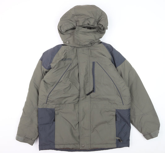 Columbia Men's Green XL Waterproof Hooded Padded Parka Jacket