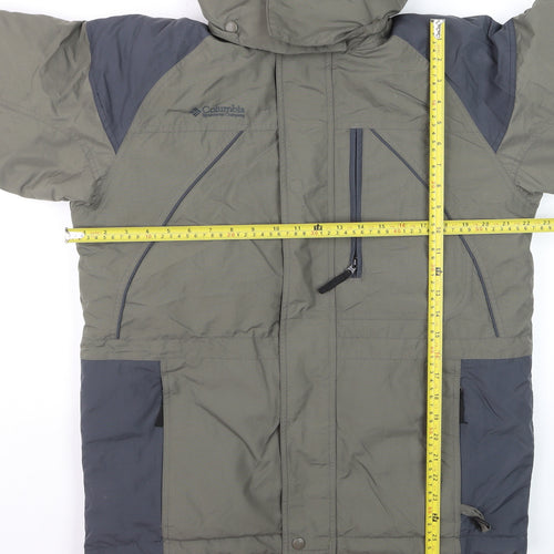 Columbia Men's Green XL Waterproof Hooded Padded Parka Jacket