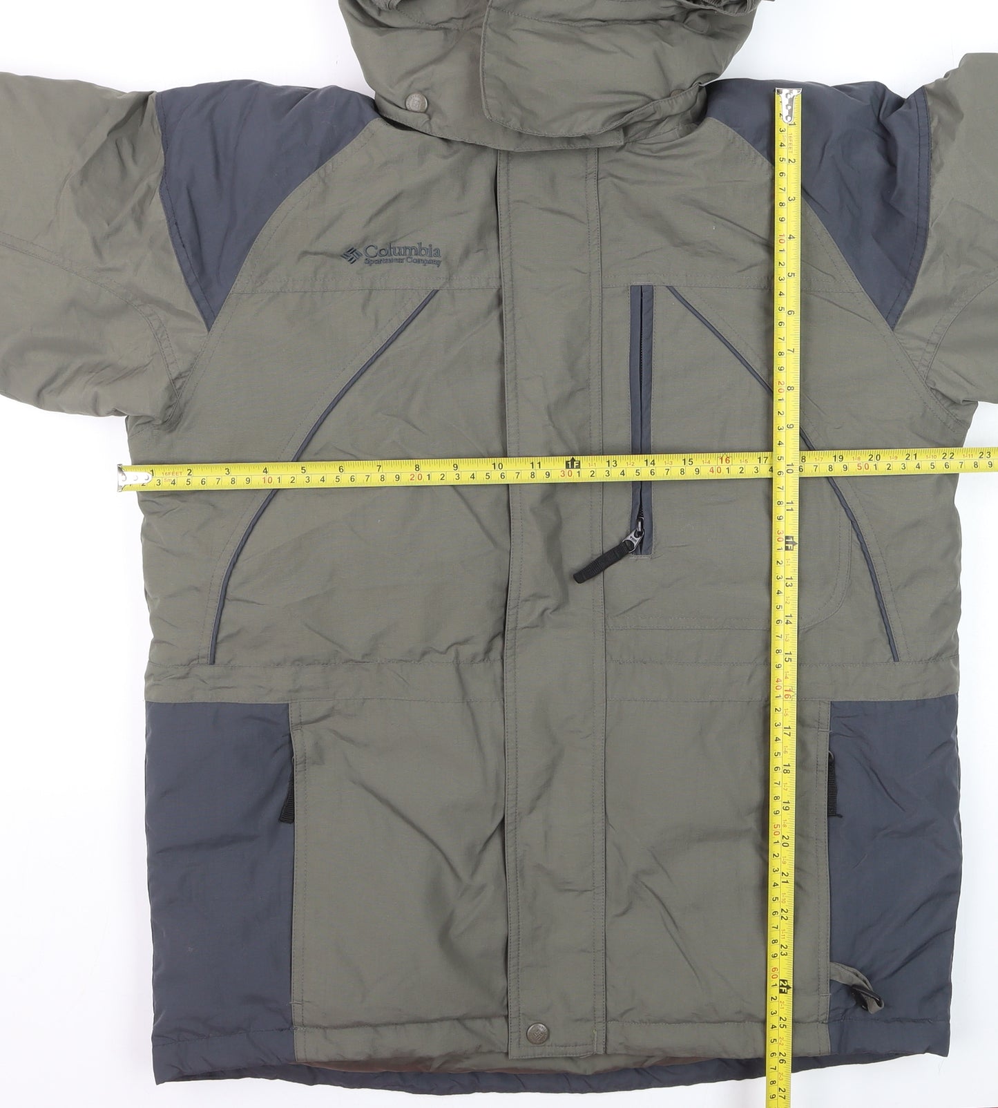 Columbia Men's Green XL Waterproof Hooded Padded Parka Jacket