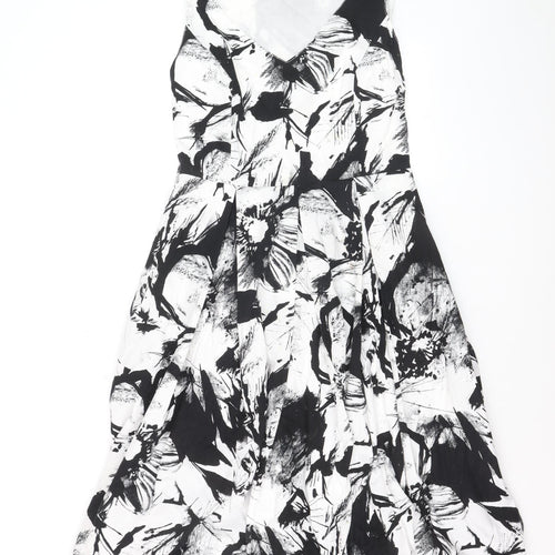 Marks and Spencer Women’s Black Floral Fit & Flare Dress Size 10