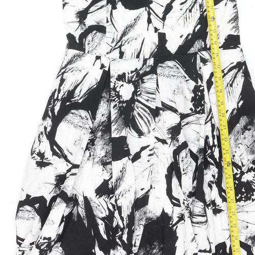 Marks and Spencer Women’s Black Floral Fit & Flare Dress Size 10