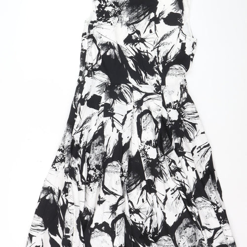 Marks and Spencer Women’s Black Floral Fit & Flare Dress Size 10