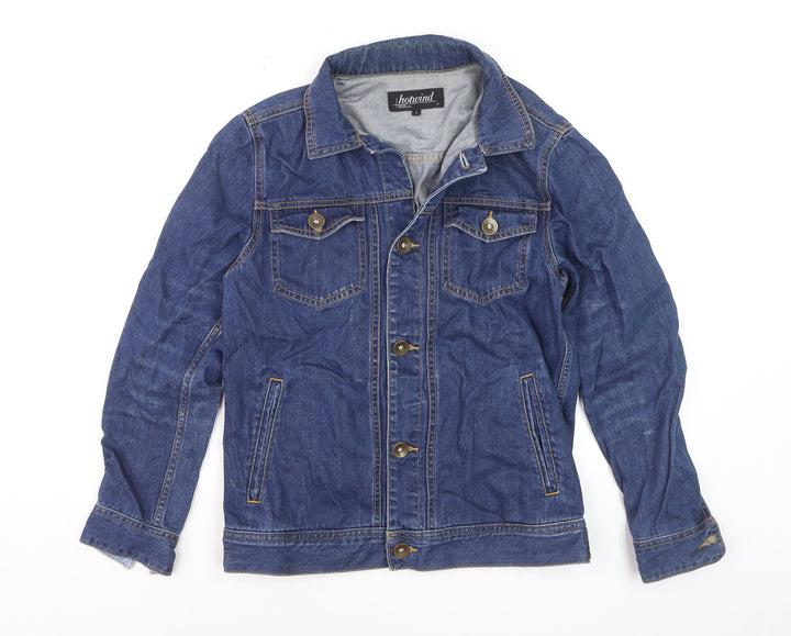 Hotwind Women's Blue Denim Basic Jacket Size S
