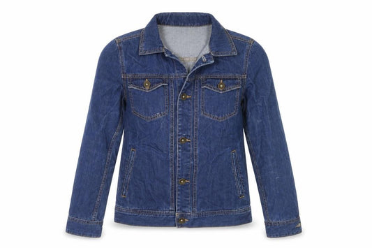 Front view of Hotwind Women's Blue Denim Basic Jacket, size S