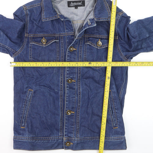 Hotwind Women's Blue Denim Basic Jacket Size S