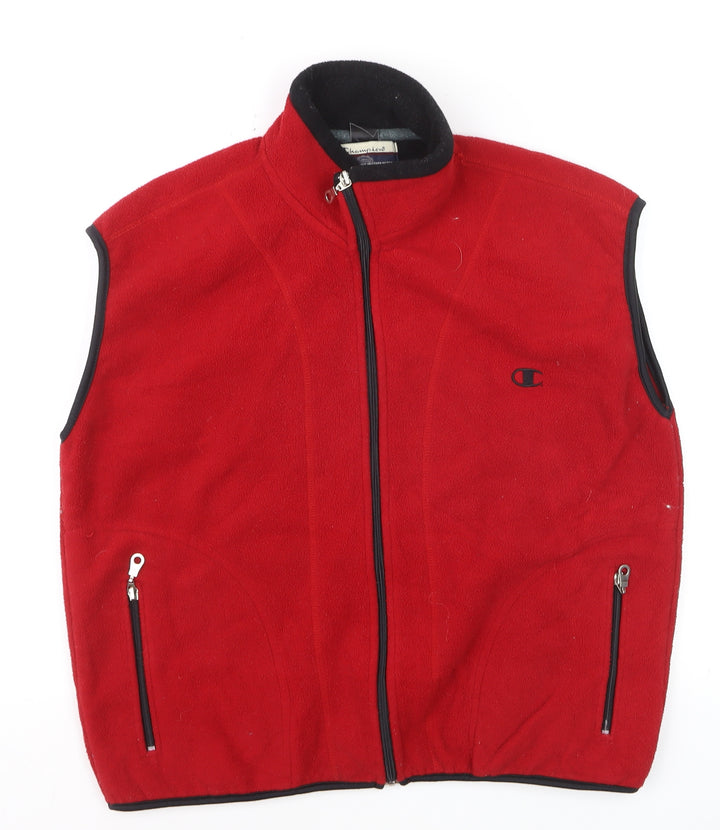 Champion Men’s Red Fleece Bodywarmer Waistcoat Size S Full Zip