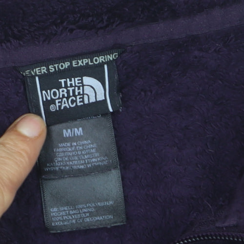 The North Face Women's Purple Fleece Full Zip Sweatshirt Size M