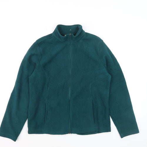L.L.Bean Women's Green Full Zip Fleece Sweatshirt Size S Regular