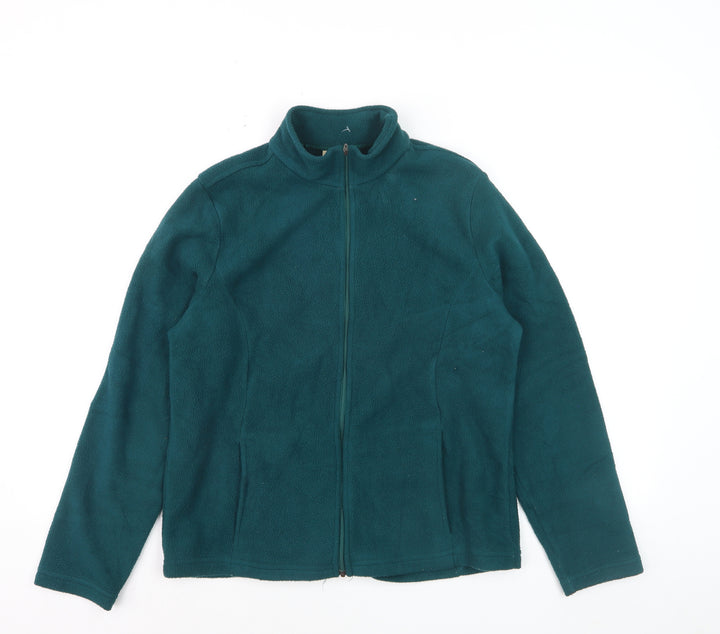 L.L.Bean Women's Green Full Zip Fleece Sweatshirt Size S Regular