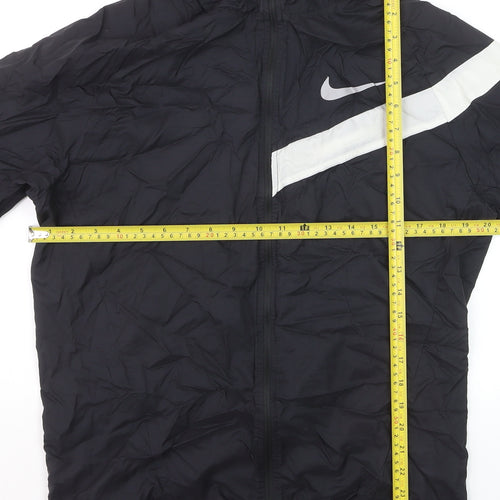 Nike Women's Black Small Windrunner Hooded Windbreaker Jacket