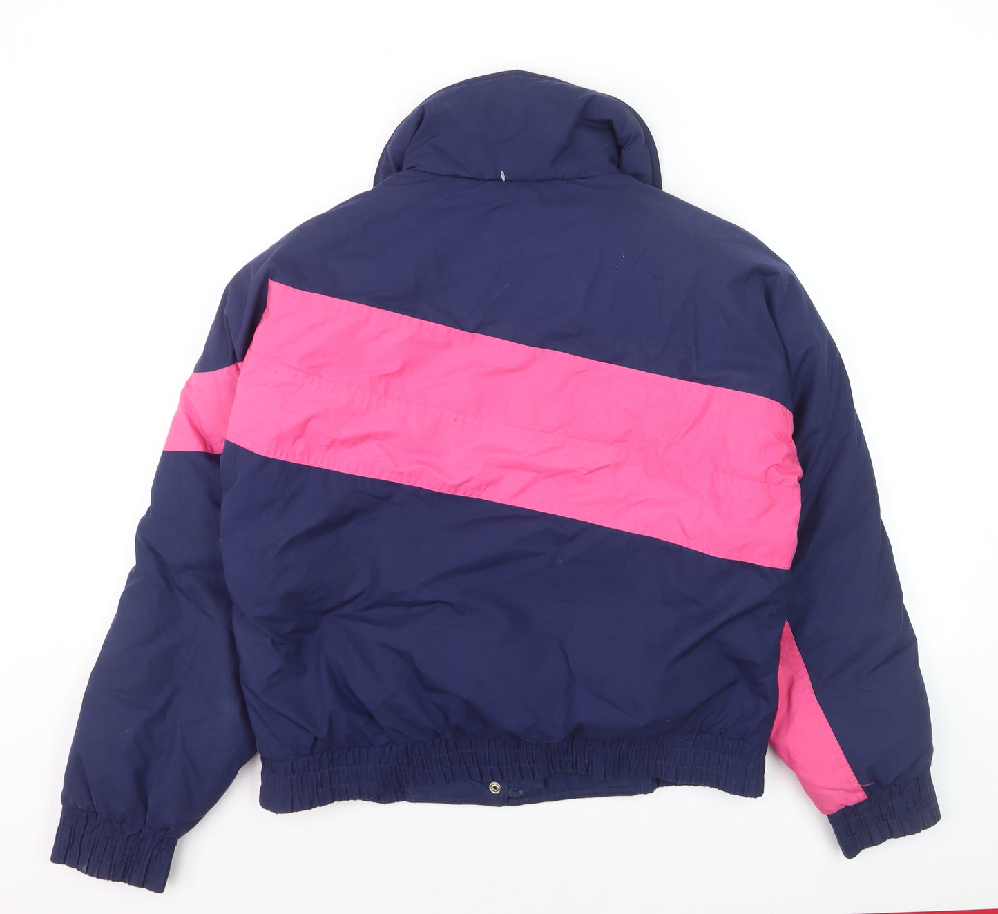 Edelweiss Womens Blue Pink 90s Retro Down Puffer Ski Jacket L