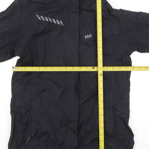 Helly Hansen Men's Black Waterproof Hooded Rain Jacket M