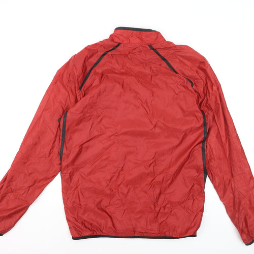 Adidas Men's Red Lightweight Windbreaker Jacket Size M