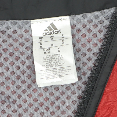Adidas Men's Red Lightweight Windbreaker Jacket Size M