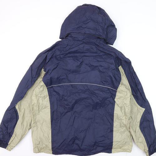 Coleman Men’s Blue XL Waterproof Hooded Rain Jacket Outdoor Coat