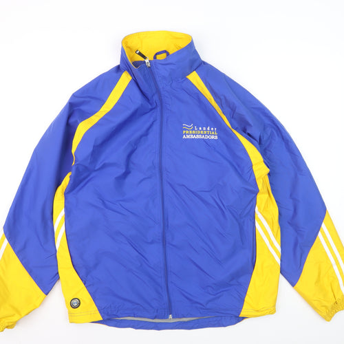 Holloway Men's Blue Yellow Windbreaker Jacket Medium Sports Full Zip