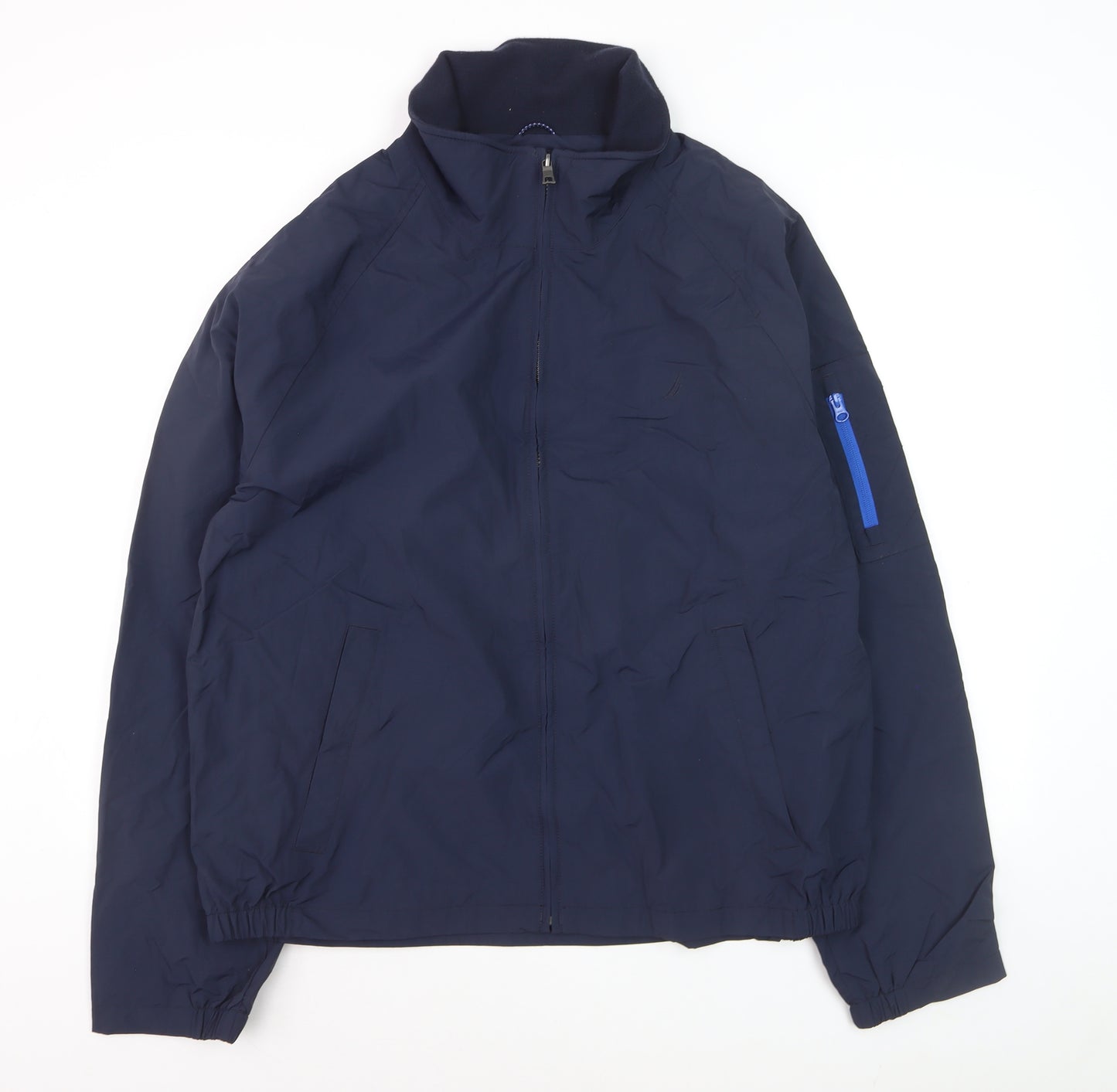 Nautica Men's Blue XL Windbreaker Jacket Full Zip Nylon Casual