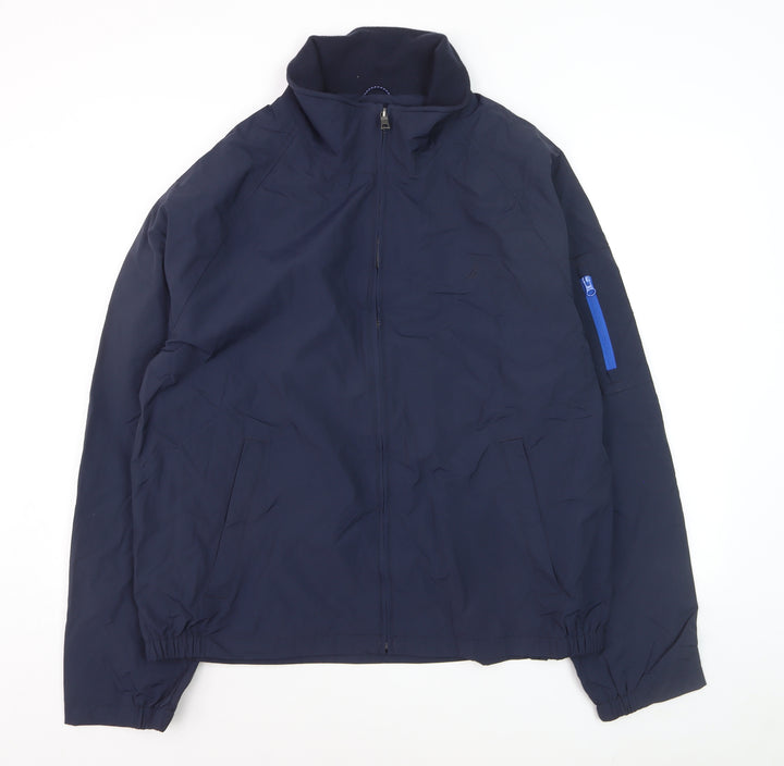 Nautica Men's Blue XL Windbreaker Jacket Full Zip Nylon Casual