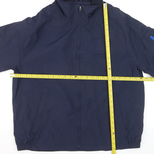 Nautica Men's Blue XL Windbreaker Jacket Full Zip Nylon Casual