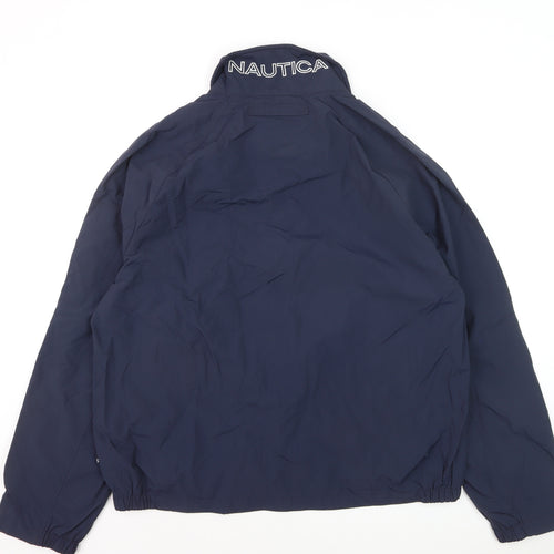 Nautica Men's Blue XL Windbreaker Jacket Full Zip Nylon Casual