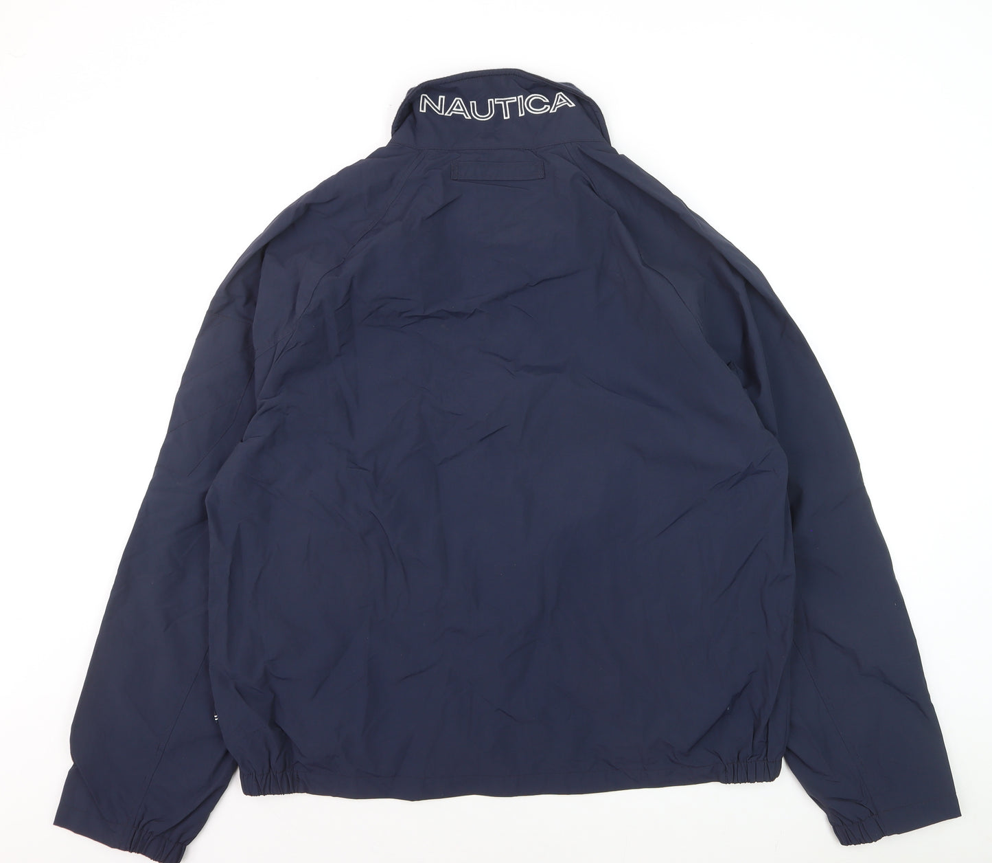 Nautica Men's Blue XL Windbreaker Jacket Full Zip Nylon Casual