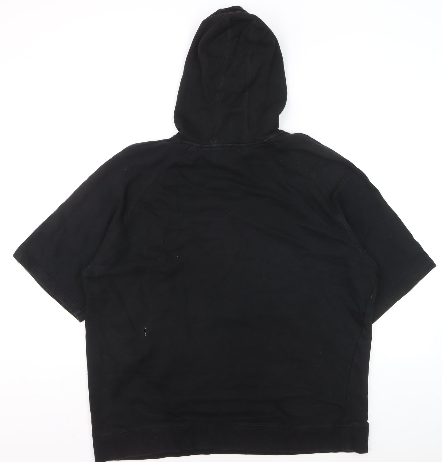 Sean John Men's Black XL Pullover Hoodie Short Sleeve Logo Cotton