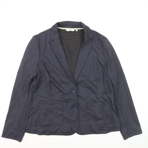 Tom Tailor Women's Blue Check Single-Breasted Blazer XXL