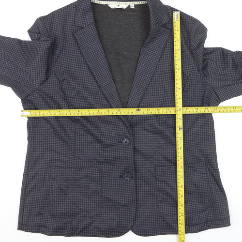 Tom Tailor Women's Blue Check Single-Breasted Blazer XXL